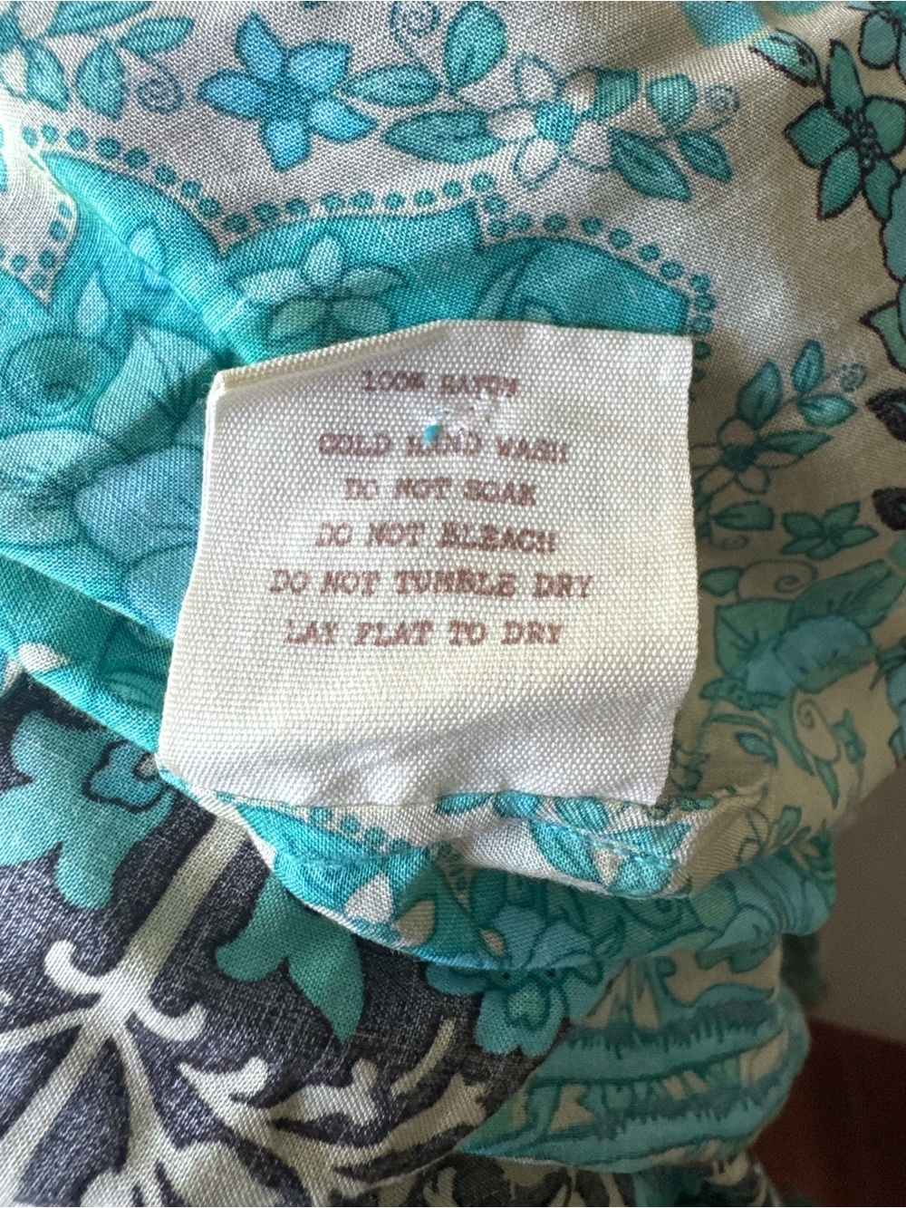 The Spell & The Gypsy Collective Aloha Fox Wrap Gown mermaid teal size S - Picture 8 of 8
